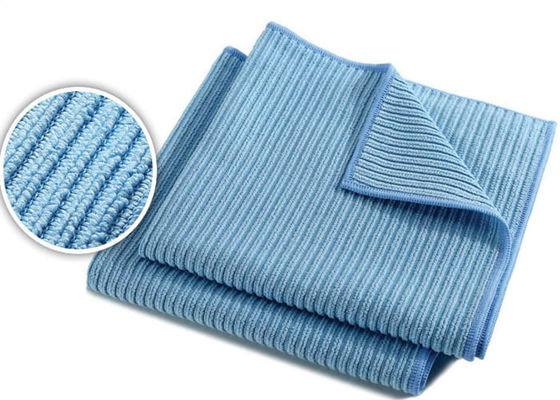Blue Microfiber Cleaning Towels Superpol Structure Car Cleaning Cloth