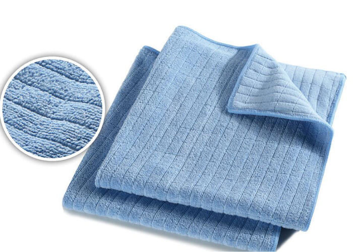 Circular Knitting Grey Microfibre Cloths Nylon Microfiber Dust Cloths